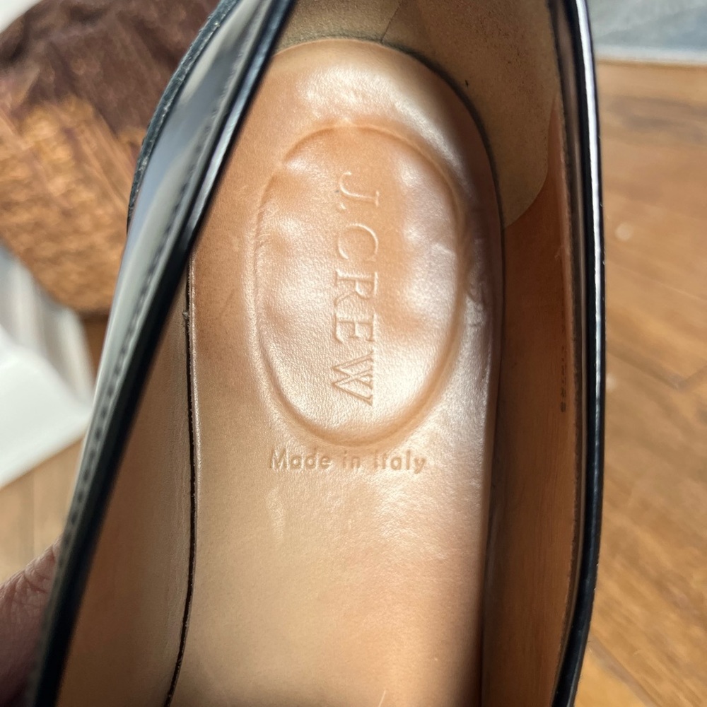 J Crew Black Leather Tassel Loafers ~ Sz 7.5 - Picture 10 of 16